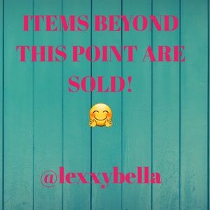 ITEMS BEYOND
 THIS POINT ARE 
SOLD!
🤗

@lexxybell